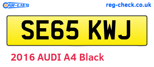 SE65KWJ are the vehicle registration plates.