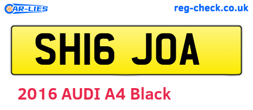 SH16JOA are the vehicle registration plates.