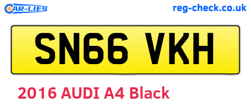 SN66VKH are the vehicle registration plates.