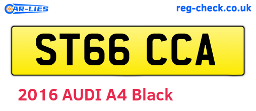 ST66CCA are the vehicle registration plates.