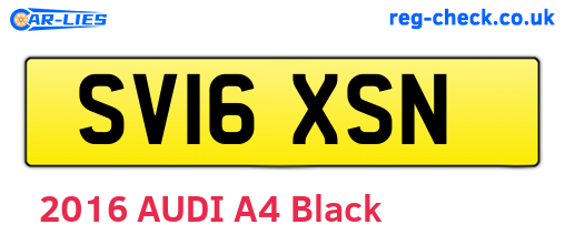 SV16XSN are the vehicle registration plates.