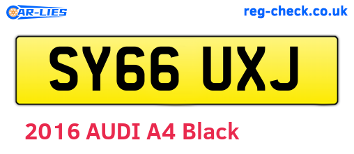 SY66UXJ are the vehicle registration plates.