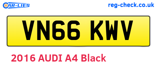 VN66KWV are the vehicle registration plates.