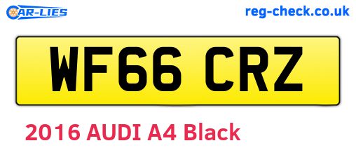 WF66CRZ are the vehicle registration plates.