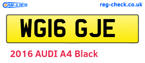WG16GJE are the vehicle registration plates.