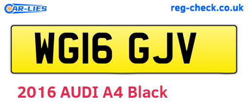 WG16GJV are the vehicle registration plates.