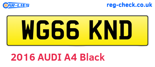 WG66KND are the vehicle registration plates.