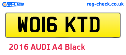 WO16KTD are the vehicle registration plates.