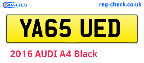 YA65UED are the vehicle registration plates.