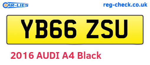 YB66ZSU are the vehicle registration plates.