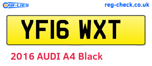 YF16WXT are the vehicle registration plates.