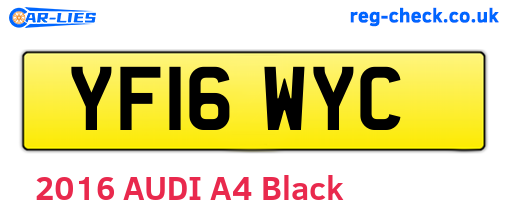 YF16WYC are the vehicle registration plates.