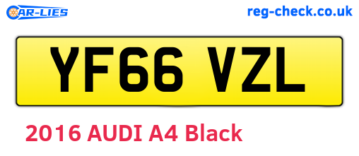 YF66VZL are the vehicle registration plates.