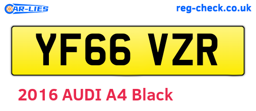 YF66VZR are the vehicle registration plates.