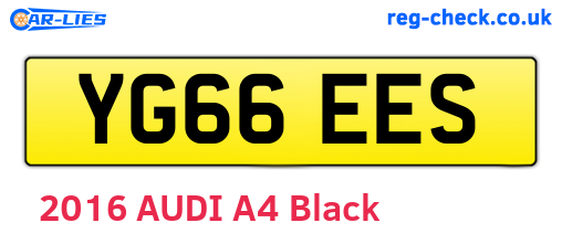 YG66EES are the vehicle registration plates.