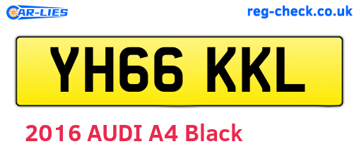 YH66KKL are the vehicle registration plates.