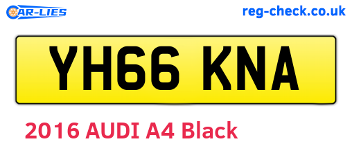 YH66KNA are the vehicle registration plates.