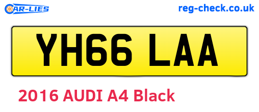 YH66LAA are the vehicle registration plates.
