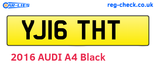YJ16THT are the vehicle registration plates.