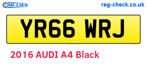 YR66WRJ are the vehicle registration plates.