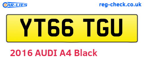 YT66TGU are the vehicle registration plates.