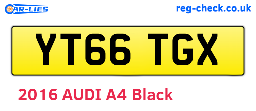YT66TGX are the vehicle registration plates.