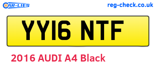 YY16NTF are the vehicle registration plates.