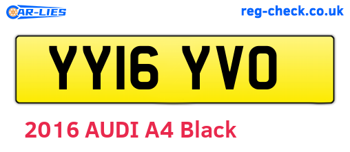 YY16YVO are the vehicle registration plates.