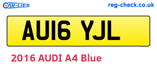 AU16YJL are the vehicle registration plates.