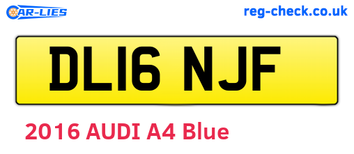 DL16NJF are the vehicle registration plates.