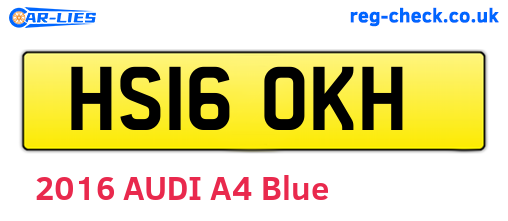HS16OKH are the vehicle registration plates.