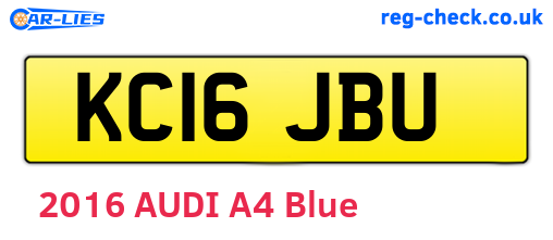 KC16JBU are the vehicle registration plates.