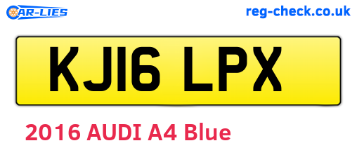 KJ16LPX are the vehicle registration plates.