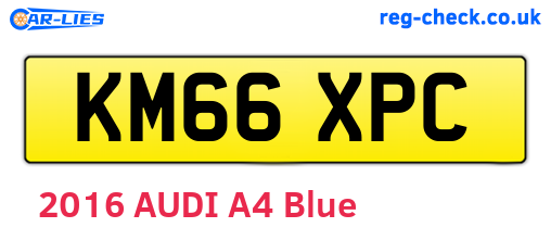 KM66XPC are the vehicle registration plates.