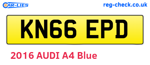 KN66EPD are the vehicle registration plates.