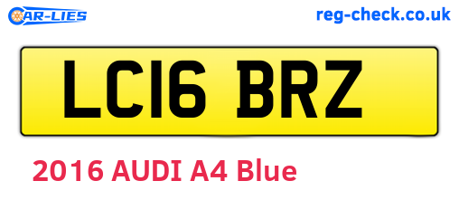 LC16BRZ are the vehicle registration plates.