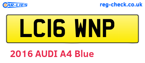 LC16WNP are the vehicle registration plates.