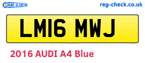 LM16MWJ are the vehicle registration plates.