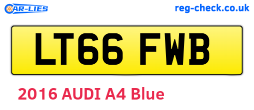 LT66FWB are the vehicle registration plates.