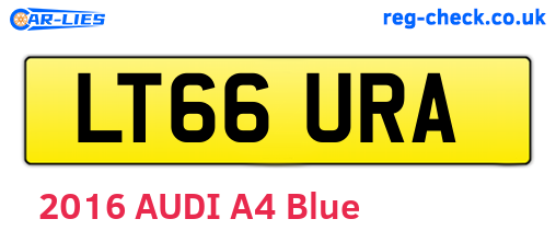 LT66URA are the vehicle registration plates.