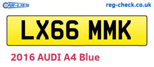 LX66MMK are the vehicle registration plates.