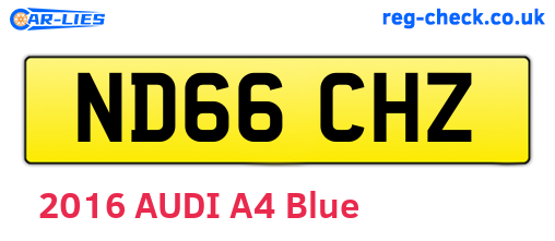 ND66CHZ are the vehicle registration plates.