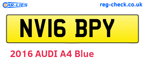 NV16BPY are the vehicle registration plates.