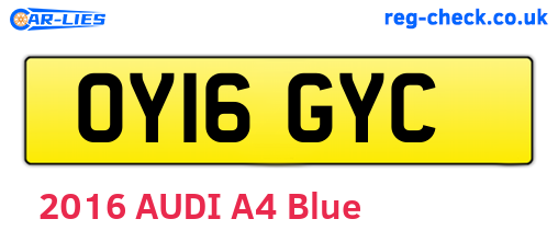 OY16GYC are the vehicle registration plates.