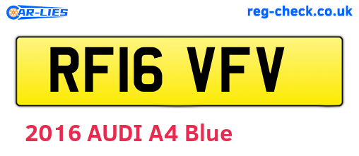 RF16VFV are the vehicle registration plates.
