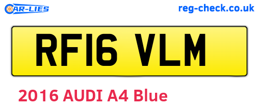 RF16VLM are the vehicle registration plates.