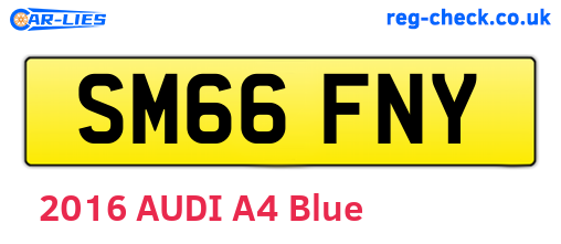 SM66FNY are the vehicle registration plates.