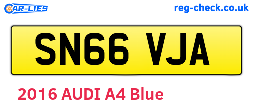 SN66VJA are the vehicle registration plates.