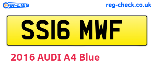 SS16MWF are the vehicle registration plates.