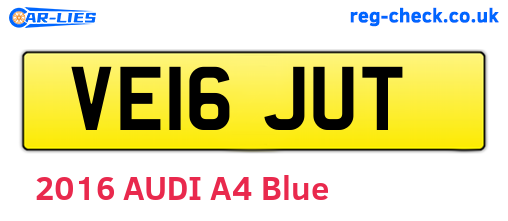 VE16JUT are the vehicle registration plates.